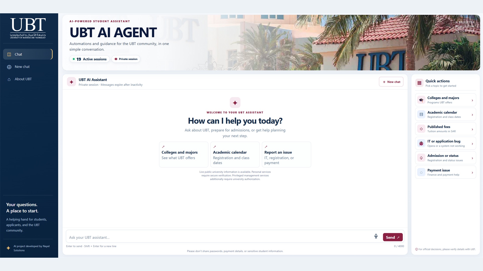 UBT — Student Assistant