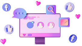 Digital marketing service illustration